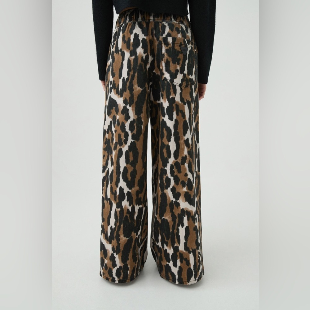 AJE Studio Sienna Wide Leg Jeans Animal Print - Picture 5 of 16